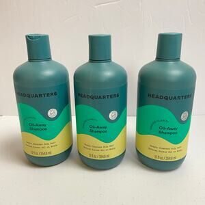 Headquarters Seeking Clarity Oil-Away Shampoo Lot of 3-12 oz Bottles